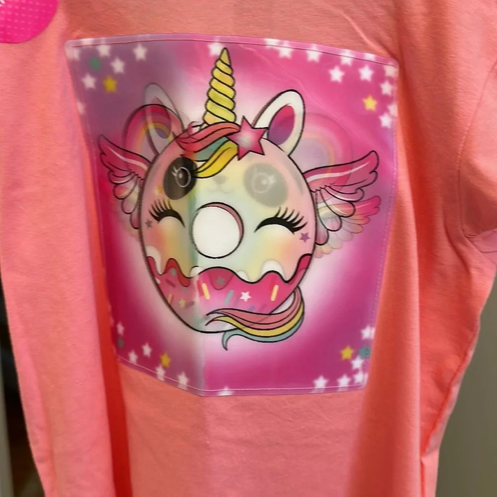THE CHILDREN PLACE girls Lenticular Pandacorn Donut Cut Out Top